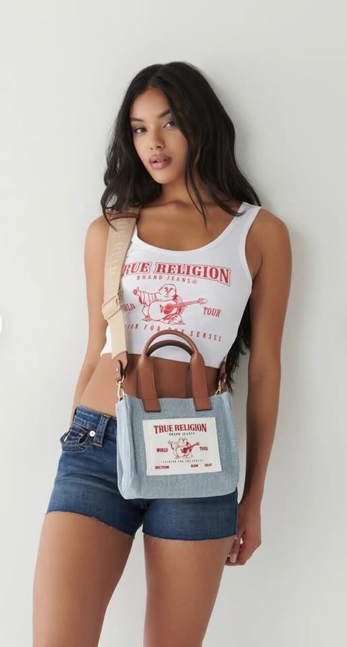 True Religion Mini Denim signature Tote Bag (New with Tags)